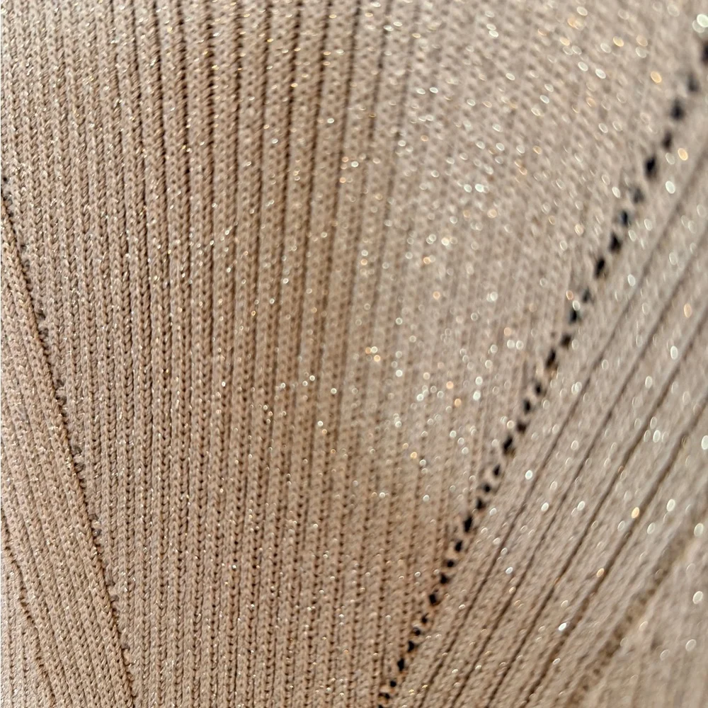 MICHAEL Michael Kors Gold / Khaki Sleeveless Knit Midi Dress - Picture 5 of 7